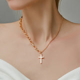 Gothic Metal Hollow Heart Necklace for Women