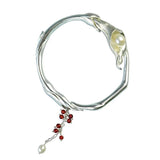 Charm Bracelet with Chinese Pearl and Silver Jewelry