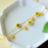 Ancient craftsmanship Hetian jade butterfly tassel bracelet