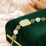 Handcrafted Hetian Jade Chinese Bracelet