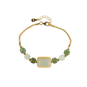 Handcrafted Hetian Jade Chinese Bracelet