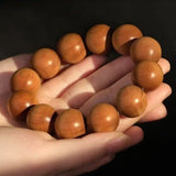 Sandalwood Buddha Beads Wen Play Bracelet, Red Sandalwood Chenxiang Bracelet