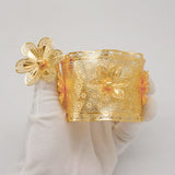 Indian African Flower Bangles With Ring Nigerian Wedding Bracelet