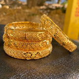 24k Gold Ethiopian Wedding Bangle Set for Women