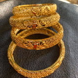 24k Gold Ethiopian Wedding Bangle Set for Women