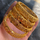 24k Gold Ethiopian Wedding Bangle Set for Women