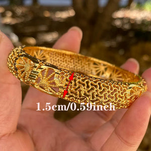 24k Gold Ethiopian Wedding Bangle Set for Women