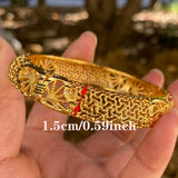 24k Gold Ethiopian Wedding Bangle Set for Women