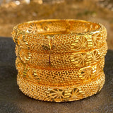 24k Gold Ethiopian Wedding Bangle Set for Women