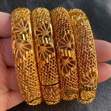 24k Gold Ethiopian Wedding Bangle Set for Women