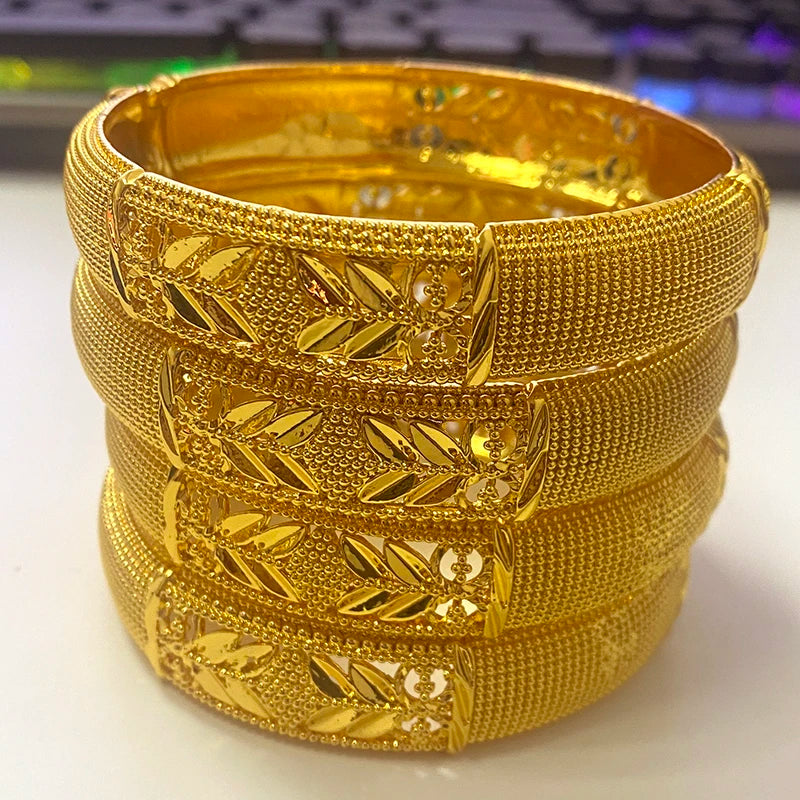 24k Plated Indian Bangle Dubai Women Bracelets
