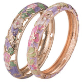 Indian Bangles Women's Bangle Clover Cloisonne Bracelet Sets