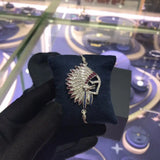 Indian Tribe Bracelet CZ Silver Feather Pendant Ethnic Women Bracelet