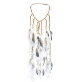 Indian Long Tassel Feather Headbands for Women Boho Hippie Headpiece