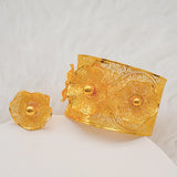 Indian Flower Bangles With Ring For Women
