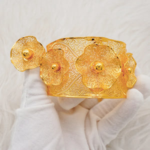 Indian Flower Bangles With Ring For Women