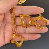 Indian Plated Jewellery Ethiopian Geometric Earring Dubai Vintage Necklace Earri