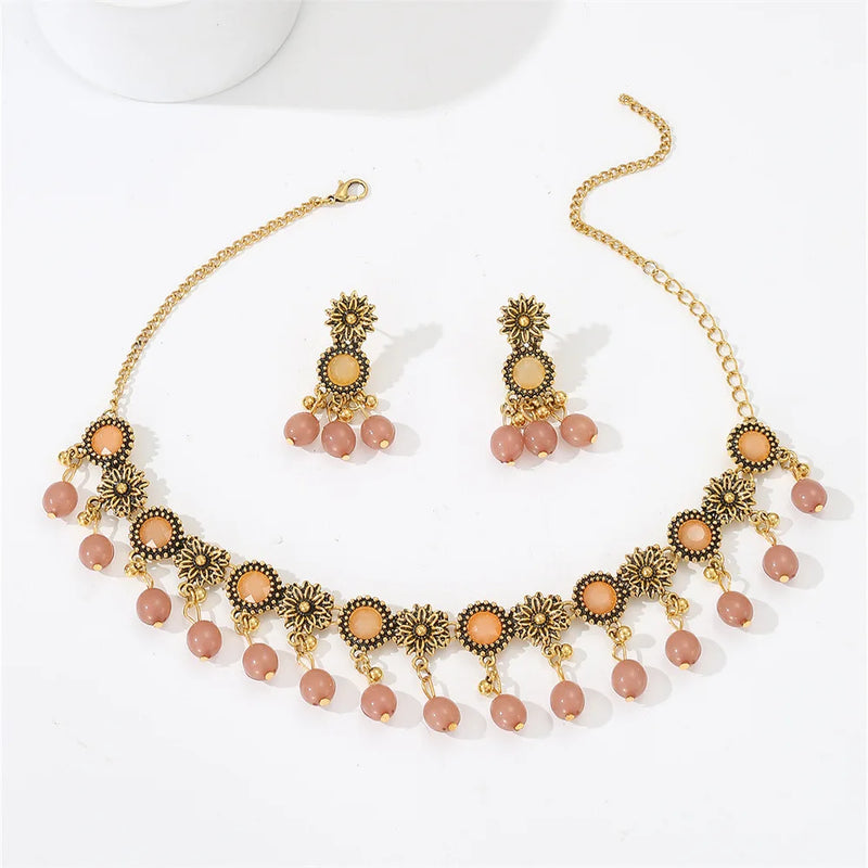 Indian Jhumka Earrings Necklaces Jewelry Sets for Women