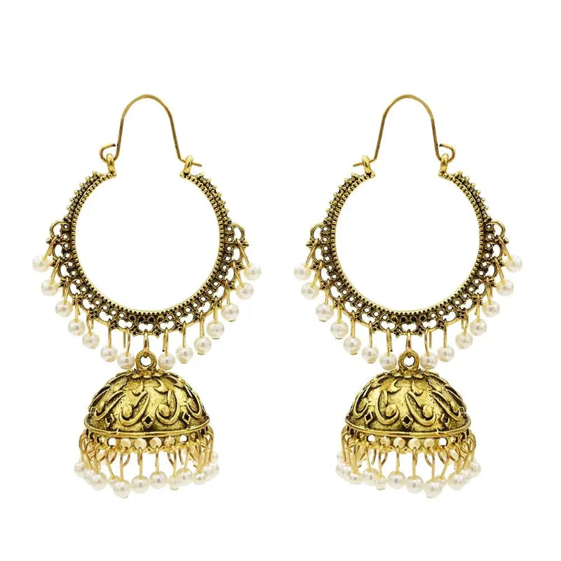 Vintage Indian Jhumka Tassel Earrings Ethnic Drop Hanging Earring