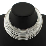 Indian Multilayer Metal Wire Torques Necklace For Women