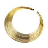 Indian Multilayer Metal Wire Torques Necklace For Women