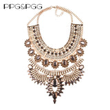 Indian Crystal Rhinestone Choker Necklace