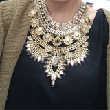 Indian Crystal Rhinestone Choker Necklace