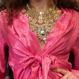 Indian Crystal Rhinestone Choker Necklace