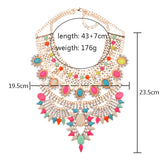 Indian Crystal Rhinestone Choker Necklace