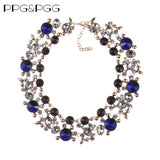 Indian Crystal Rhinestone Large Collar Choker Necklace