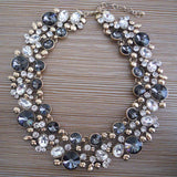 Indian Crystal Rhinestone Large Collar Choker Necklace