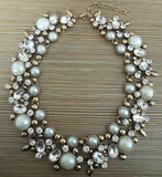 Indian Crystal Rhinestone Large Collar Choker Necklace