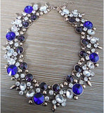 Indian Crystal Rhinestone Large Collar Choker Necklace