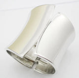 Indian Style Cuff Bangles Asymmetric Polished Wide Alloy Bangle 1PCS
