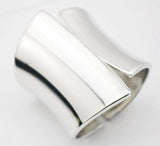 Indian Style Cuff Bangles Asymmetric Polished Wide Alloy Bangle 1PCS