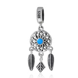 Indian Tablita S925 Sterling Silver Dangle Charm Beads SAPB3167