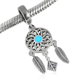 Indian Tablita S925 Sterling Silver Dangle Charm Beads SAPB3167