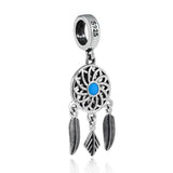 Indian Tablita S925 Sterling Silver Dangle Charm Beads SAPB3167