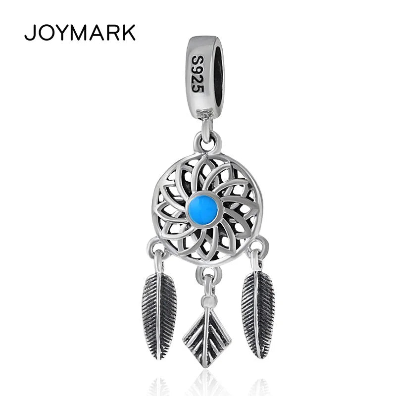 Indian Tablita S925 Sterling Silver Dangle Charm Beads SAPB3167