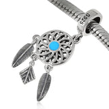 Indian Tablita S925 Sterling Silver Dangle Charm Beads SAPB3167