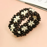 Indian Wood Elastic String Bracelets For Women Statement Flower Wooden Beads Bra