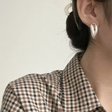 925 Silver Double Layer Stud Earrings for Women