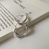 925 Silver Double Layer Stud Earrings for Women