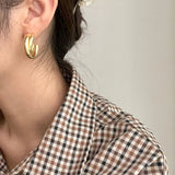 925 Silver Double Layer Stud Earrings for Women