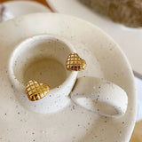 Individuality 925 Silver Sterling Earrings Lingge Love Stud Earrings