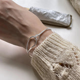 925 Silver Geometry Tie Bracelet for Women