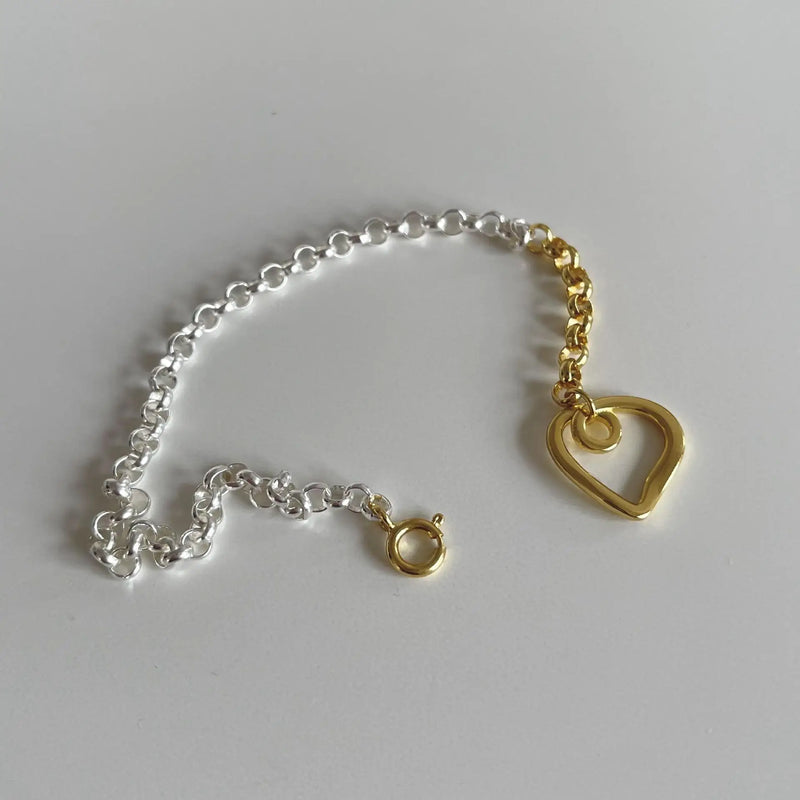 925 Silver Heart Pendant Bracelet For Women, Fine Jewelry Gift