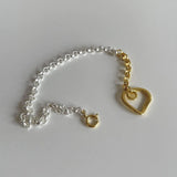 925 Silver Heart Pendant Bracelet For Women, Fine Jewelry Gift