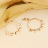 Circle Dangle Earrings Stainless Steel Name Earrings For Women