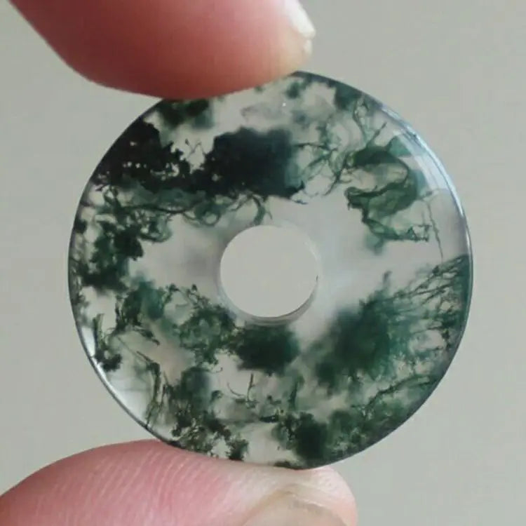 Natural Aquatic Agate Pendant Sweater Chain Jewelry Gift